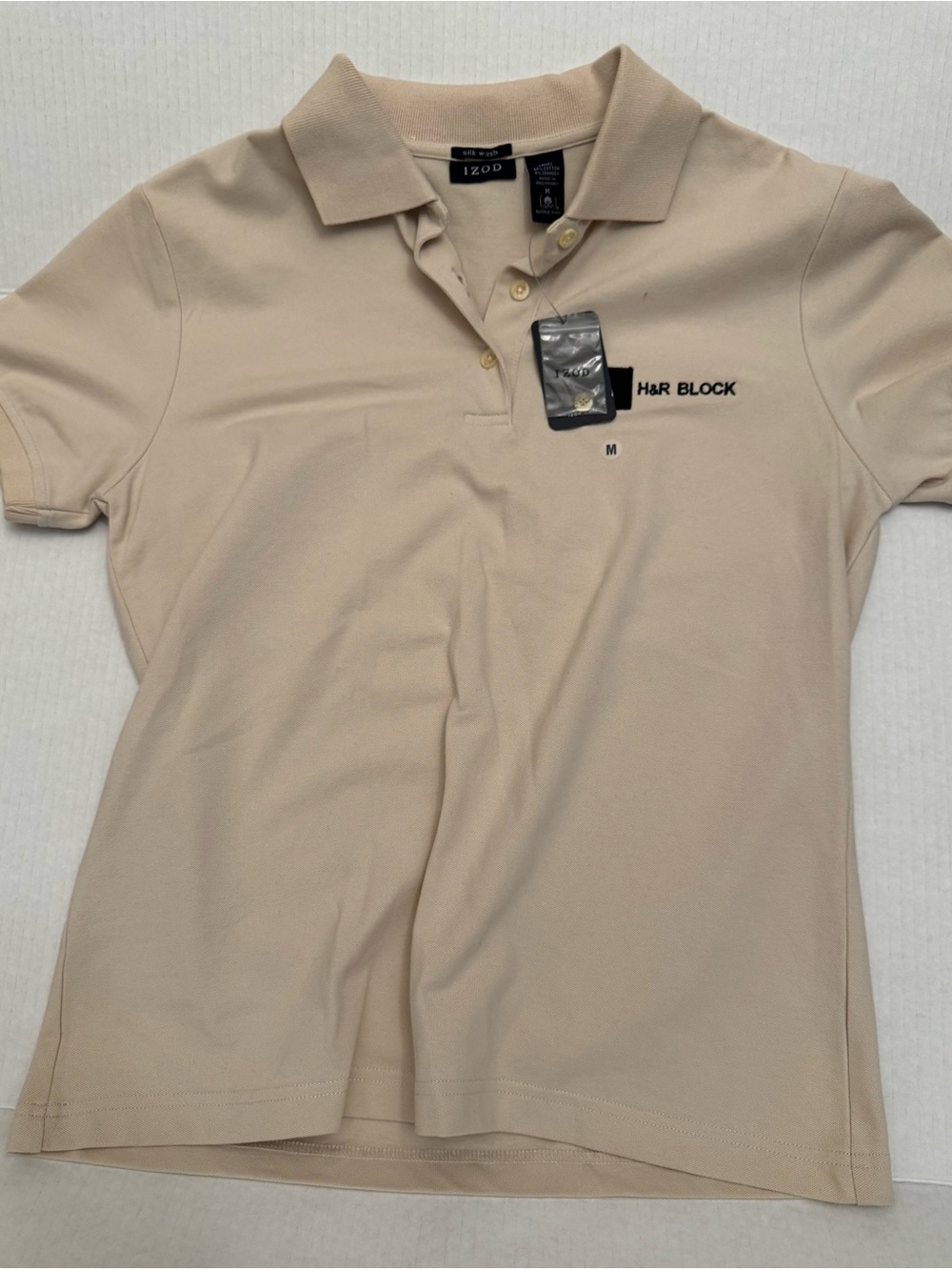 Izod Beige Polo Button-Down Shirt